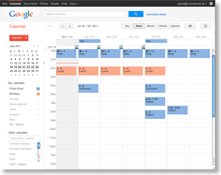 Google Calendar can be easily accessed with your computer's browser.